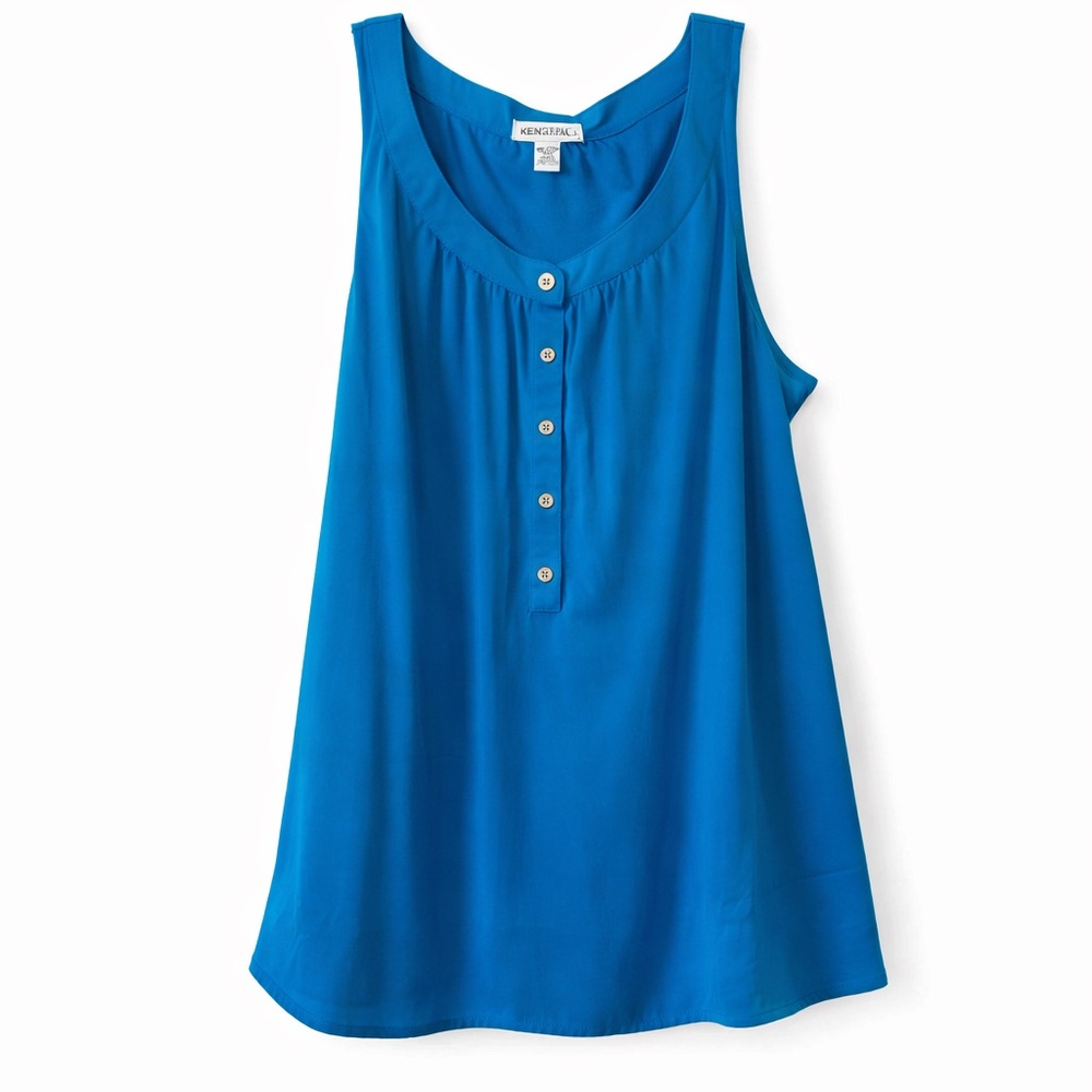 Kenneth Cole sleeveless top cobalt blue size XXL